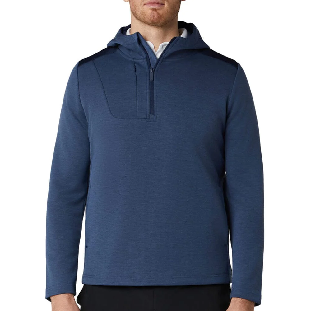 Callaway 1/4 Zip Premium Hoodie - Peacoat Heather - Image 3