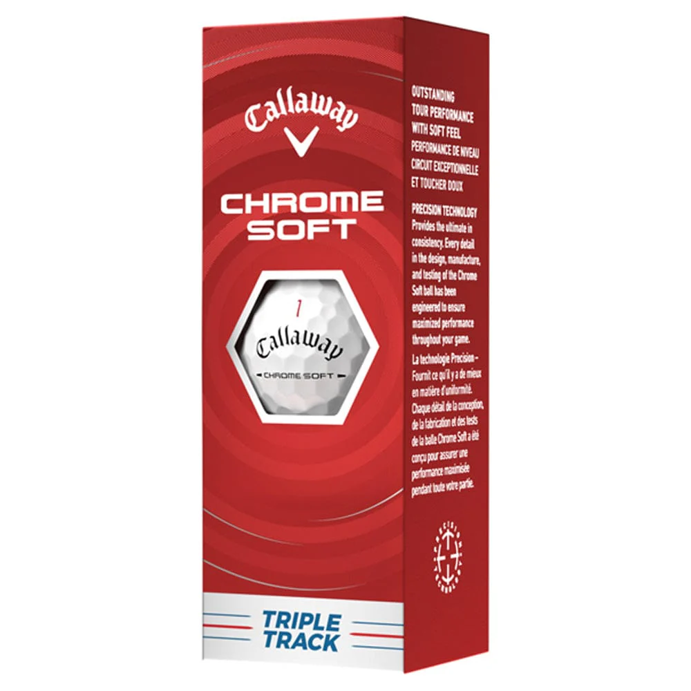 Callaway Chrome Soft Triple Track Golf Balls - White - 12 Pack - Image 8