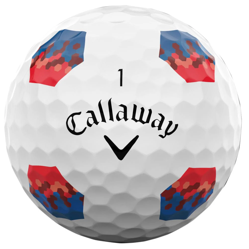 Callaway Chrome Soft TruTrack Golf Balls - White/Blue/Red - 12 Pack - Image 2