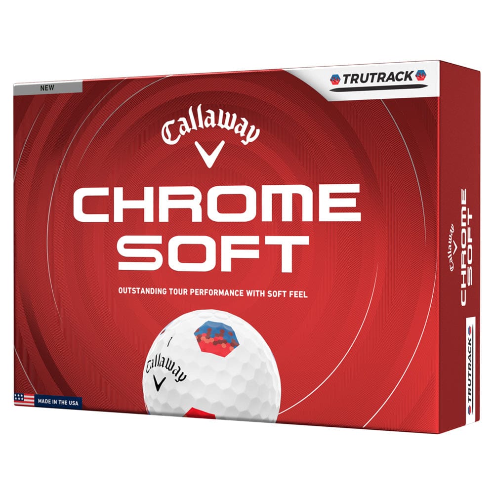 Callaway Chrome Soft TruTrack Golf Balls - White/Blue/Red - 12 Pack - Image 7
