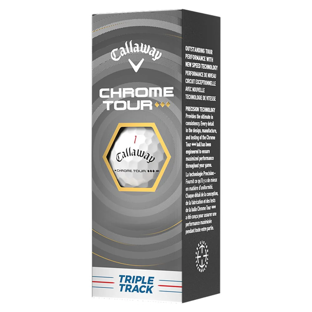 Callaway Chrome Tour Triple Diamond Triple Track Golf Balls - White - 12 Pack - Image 3