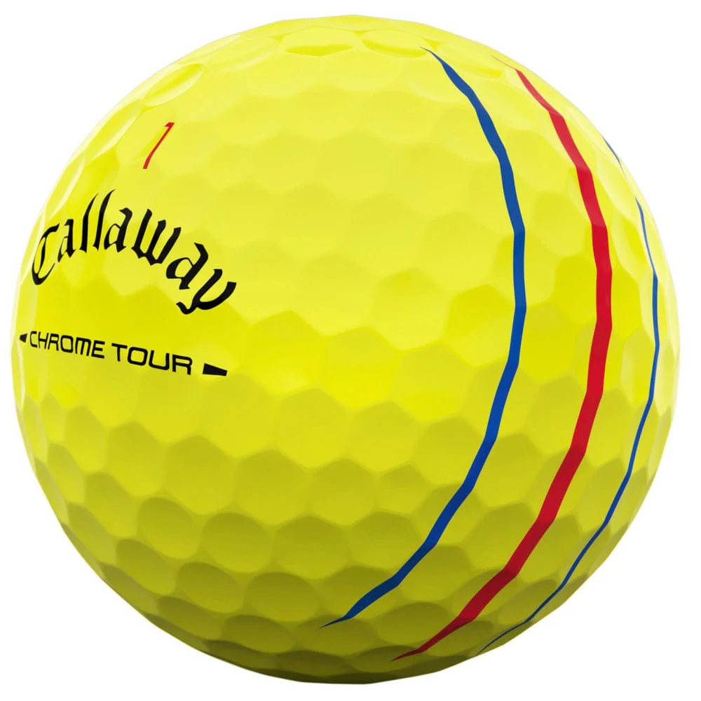 Callaway Chrome Tour Triple Track Golf Balls - Yellow - 12 Pack - Image 3