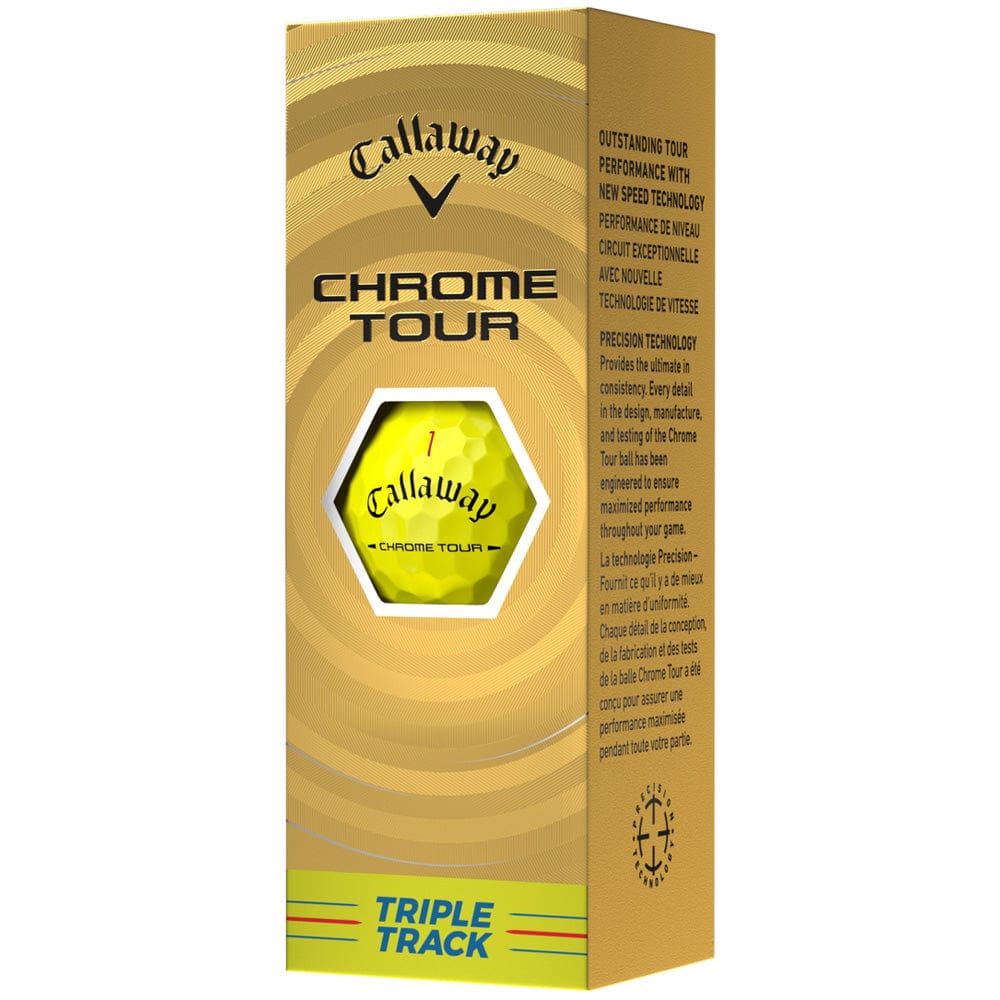 Callaway Chrome Tour Triple Track Golf Balls - Yellow - 12 Pack - Image 6