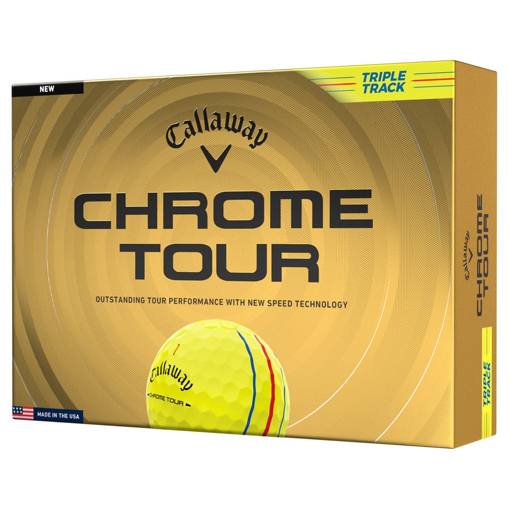 Callaway Chrome Tour Triple Track Golf Balls - Yellow - 12 Pack - Image 7