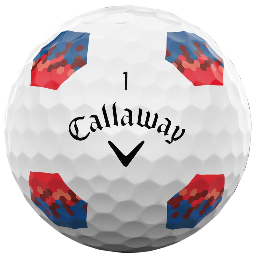 Callaway Chrome Tour TruTrack Golf Balls - White/Blue/Red - 12 Pack - Image 2