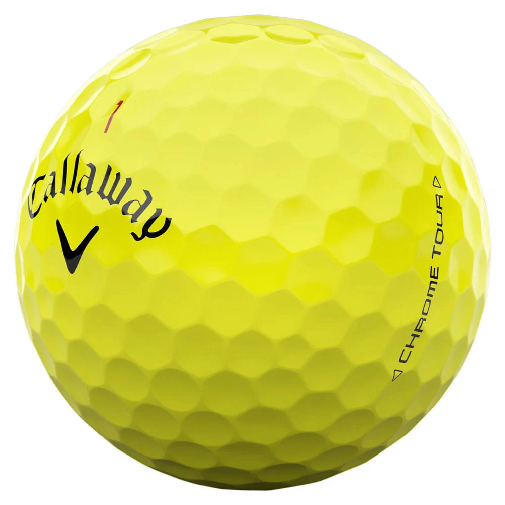 Callaway Chrome Tour Golf Balls - Yellow -  3 Sleeve - Image 3