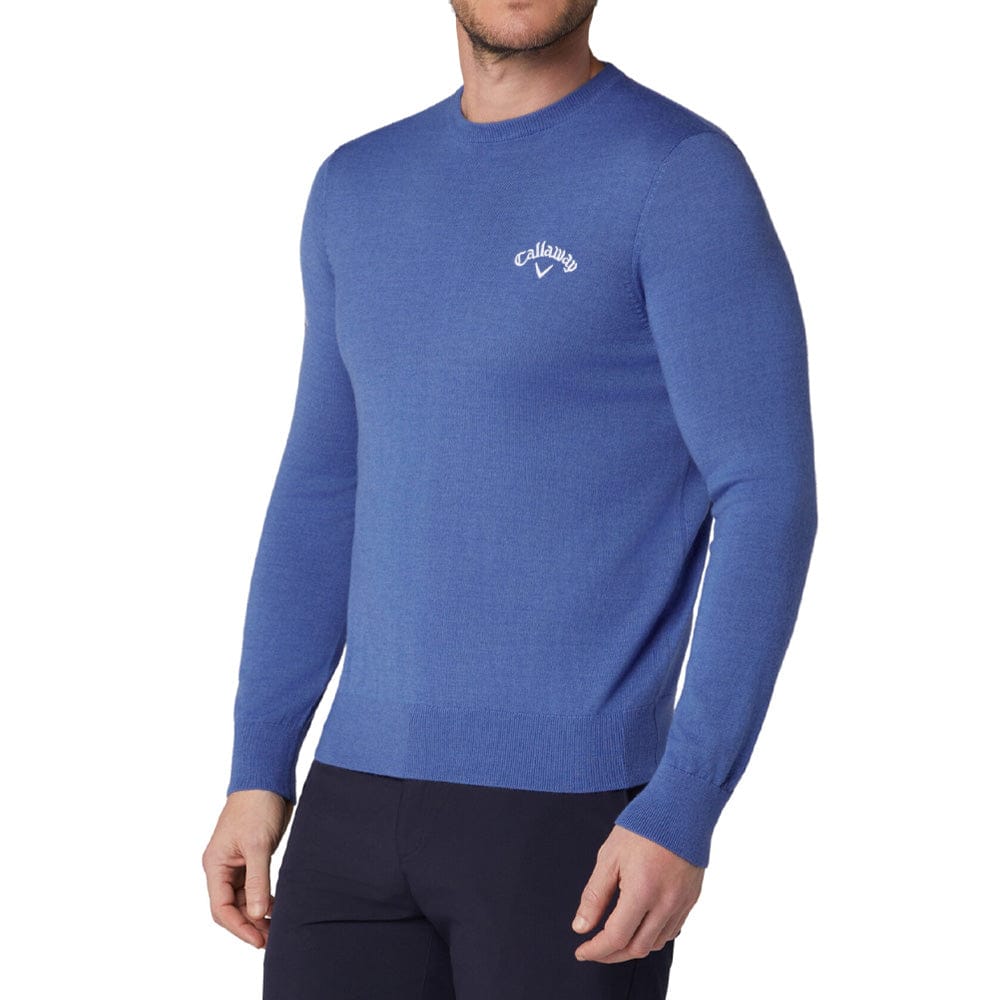 Callaway Crew Neck Merino Mix Sweater - Light Magnetic Blue Heather - Image 5
