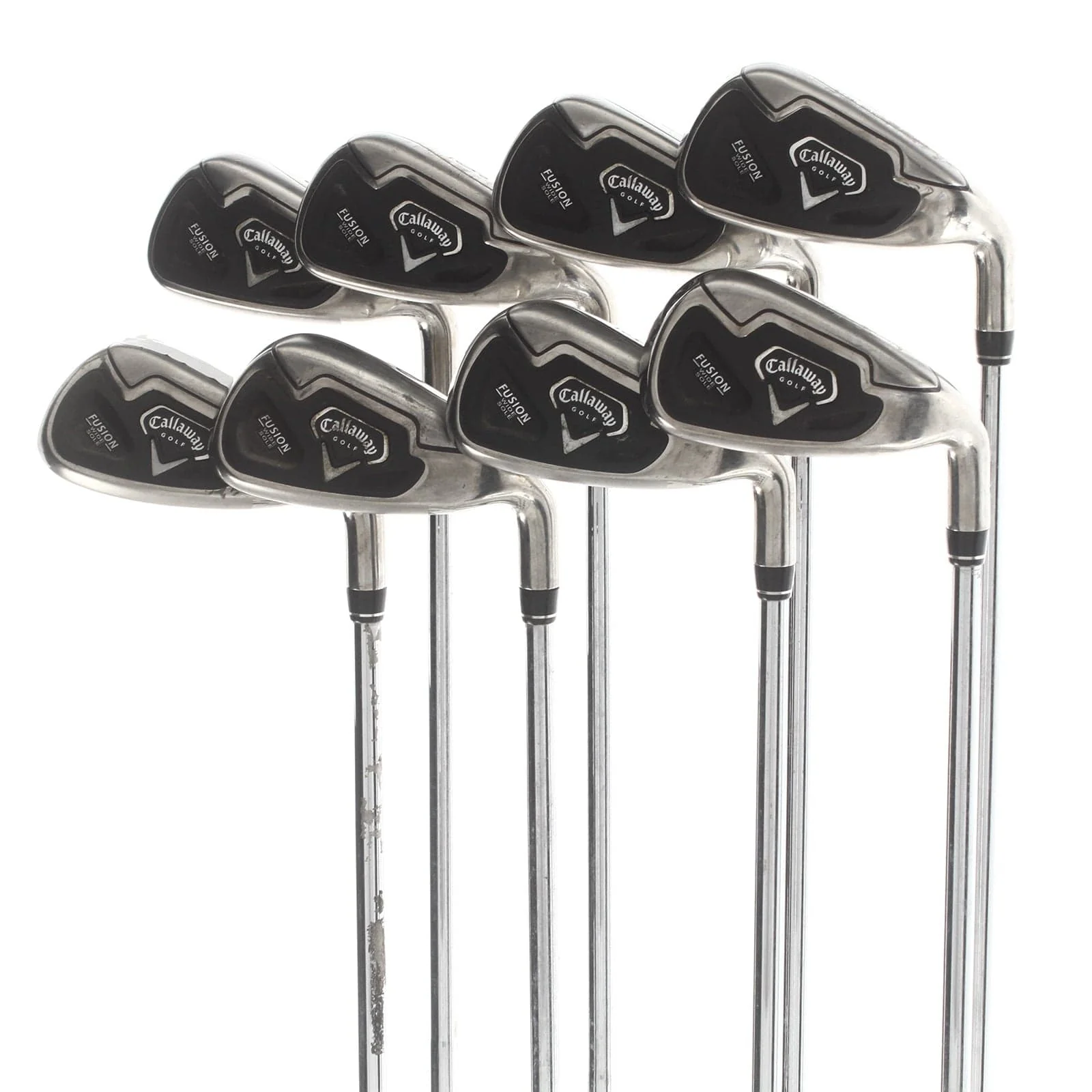 Callaway Fusion Wide Sole Steel Mens Right Hand Irons 4-SW Uni-Flex - Nippon N.S 950