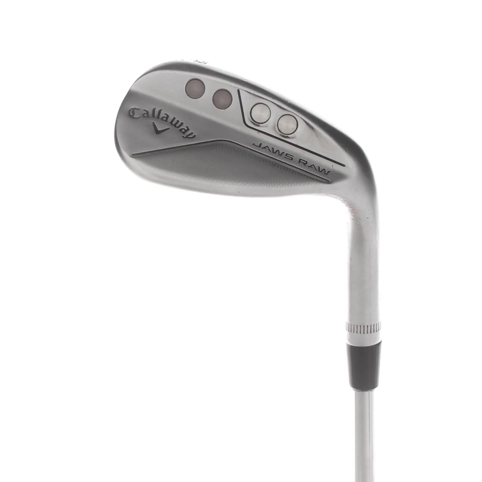 Callaway Jaws Raw Steel Mens Right Hand Lob Wedge 58* 10 Bounce S Grind Wedge - Dynamic Gold Spinner 115