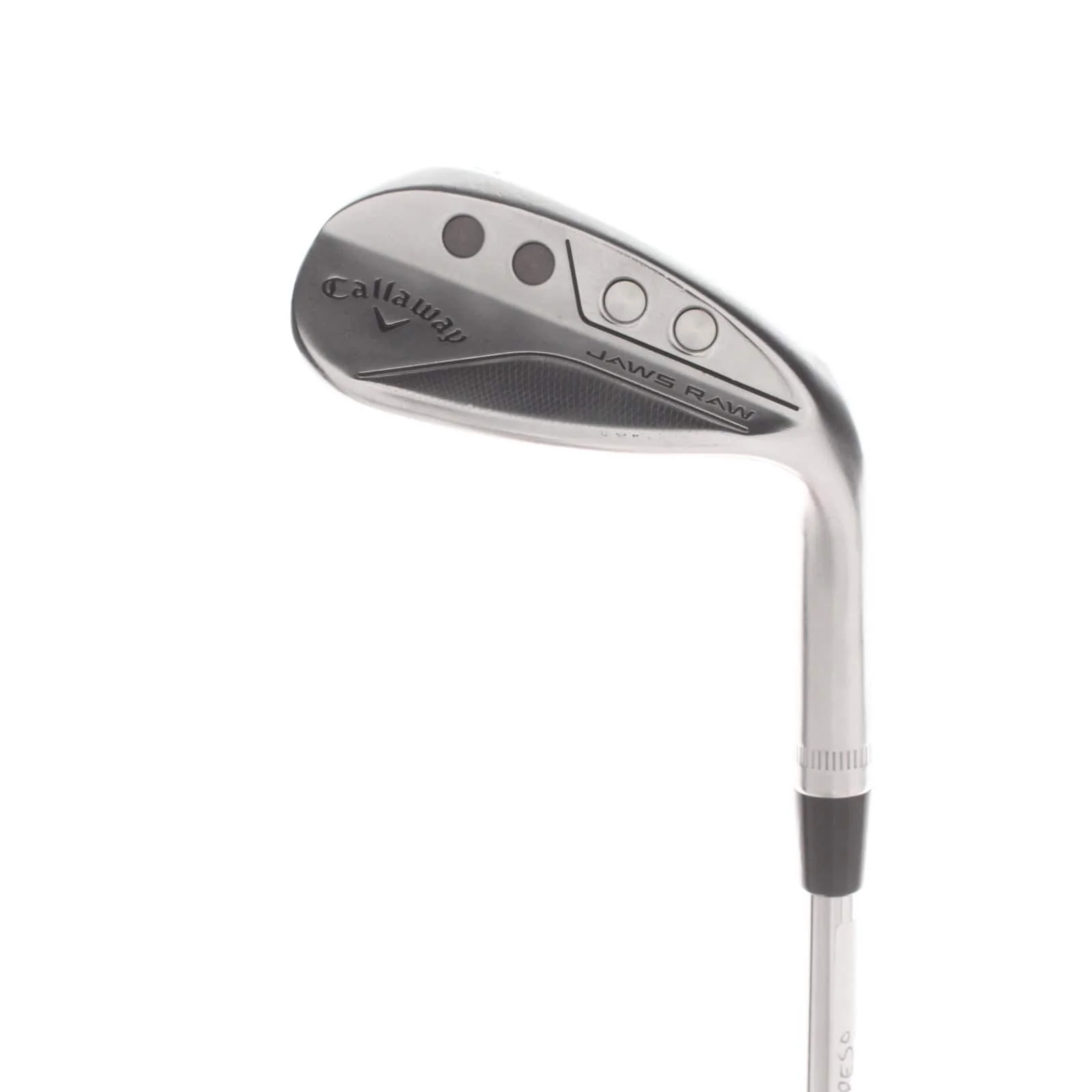 Callaway Jaws Raw Steel Mens Right Hand Lob Wedge 62* 8 Bounce Z Grind Wedge Flex - Dynamic Gold Spinner 115