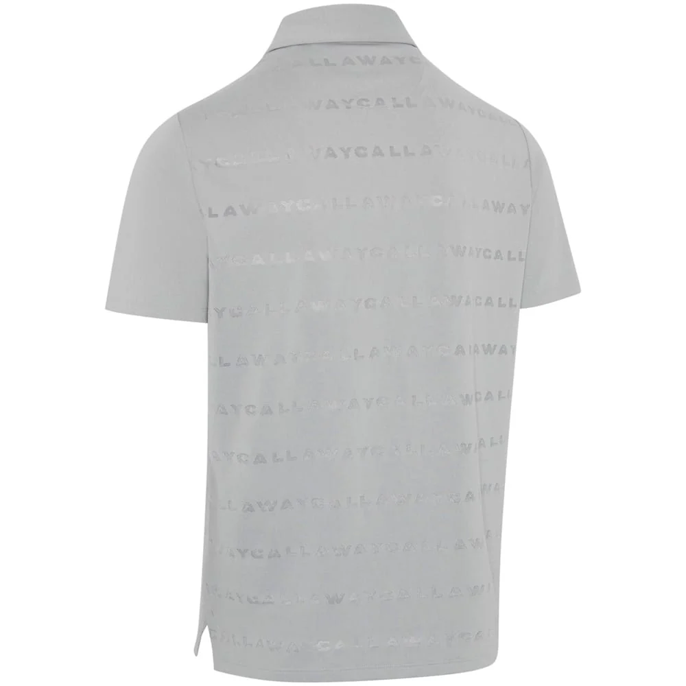 Callaway Legacy Collection Logo Jacquard Polo Shirt - Quarry - Image 2