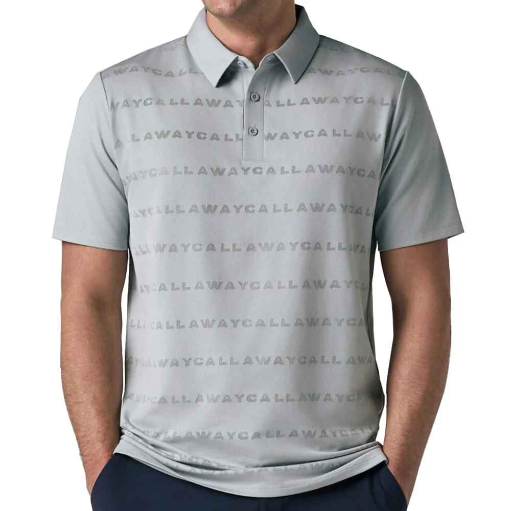 Callaway Legacy Collection Logo Jacquard Polo Shirt - Quarry - Image 4