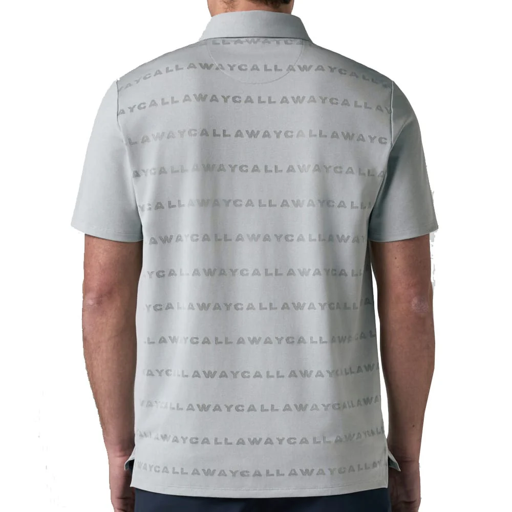 Callaway Legacy Collection Logo Jacquard Polo Shirt - Quarry - Image 5
