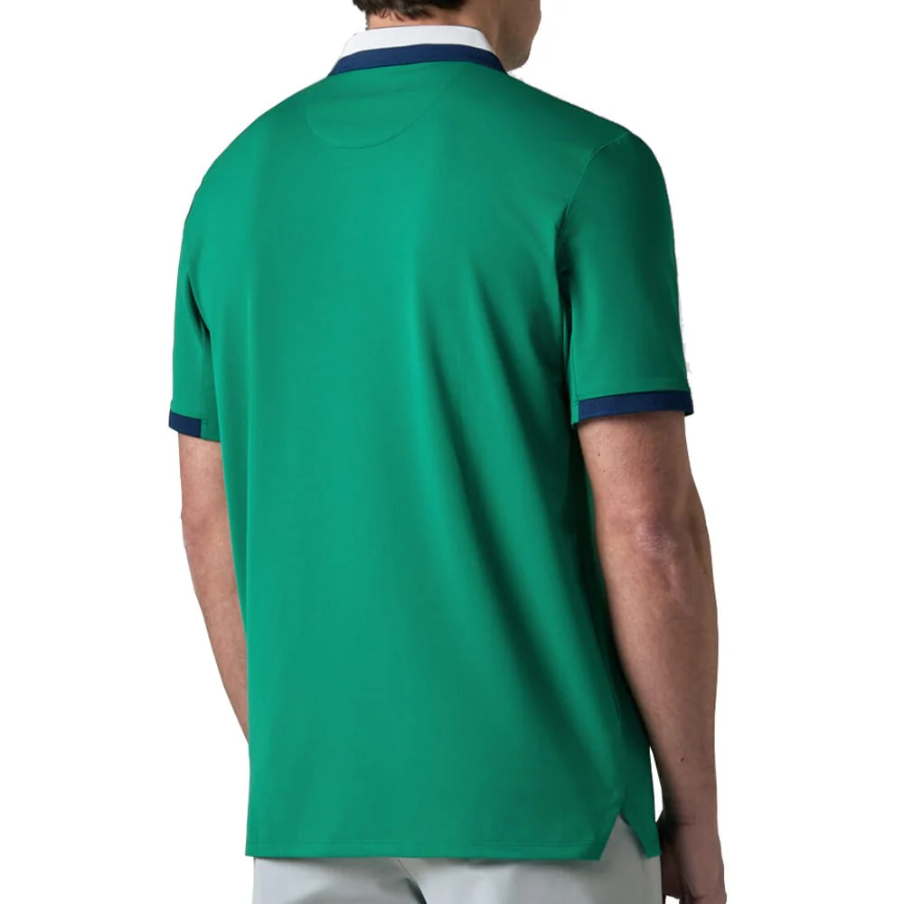 Callaway Legacy Collection Striped Colourblock Ribbed Collar Polo Shirt - Tidepool - Image 4