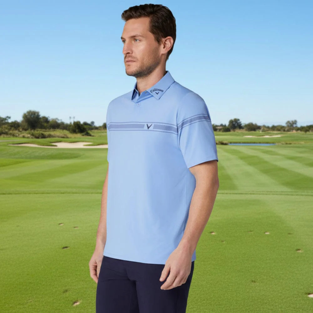 Callaway Odyssey Block Polo Shirt - Vista Blue - Image 5