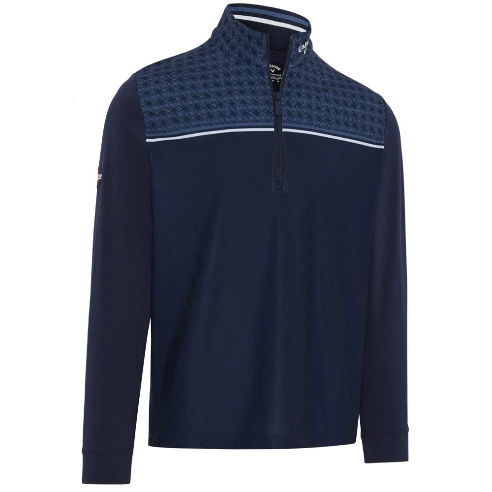 Callaway Odyssey Printed Block Pullover - Peacoat