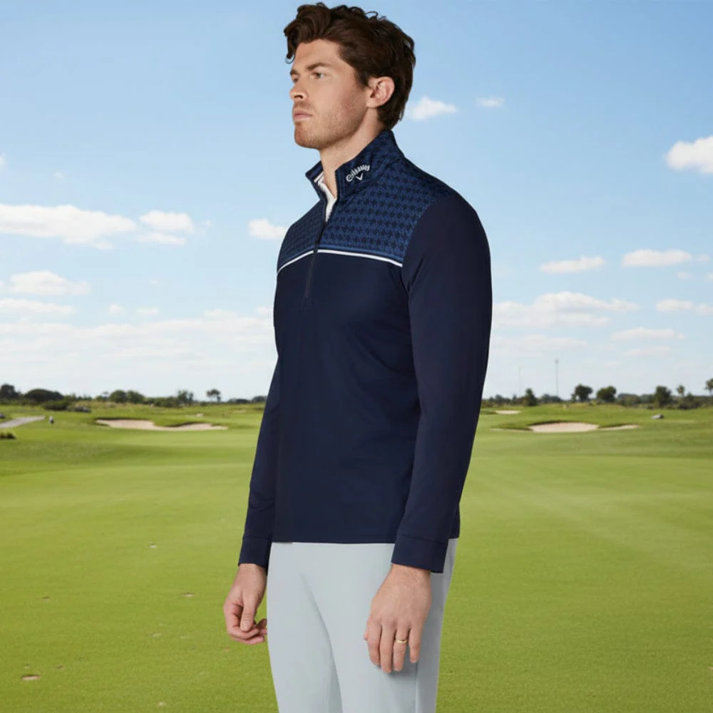 Callaway Odyssey Printed Block Pullover - Peacoat - Image 6