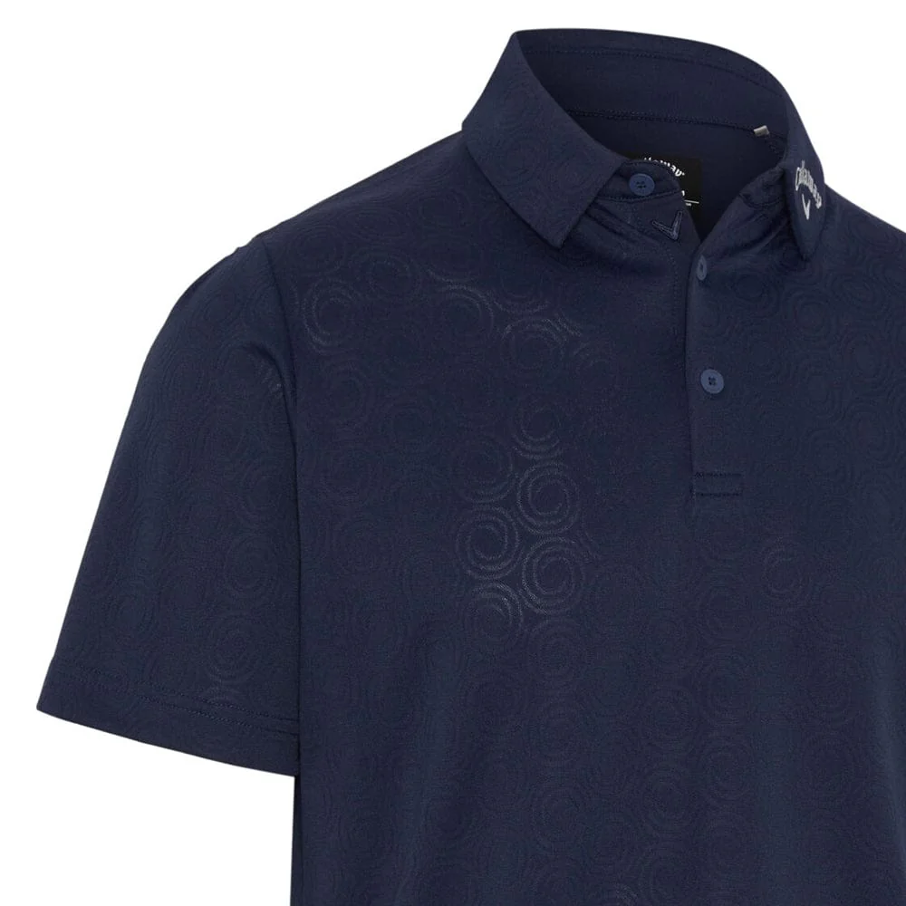 Callaway Odyssey Ventilated Jacquard Polo Shirt - Peacoat - Image 3
