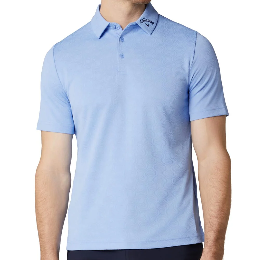 Callaway Odyssey Ventilated Jacquard Polo Shirt - Vista Blue - Image 3