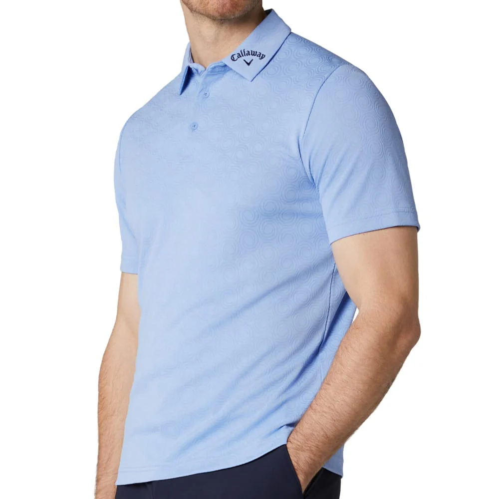 Callaway Odyssey Ventilated Jacquard Polo Shirt - Vista Blue - Image 5