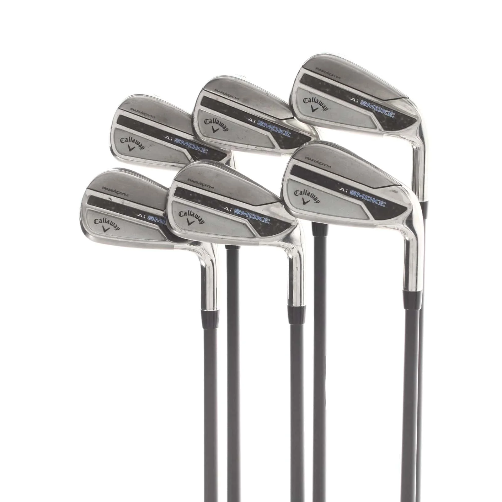 Callaway Paradym Ai Smoke Graphite Mens Right Hand Irons 5-PW Regular - Cypher Sixty 5.5