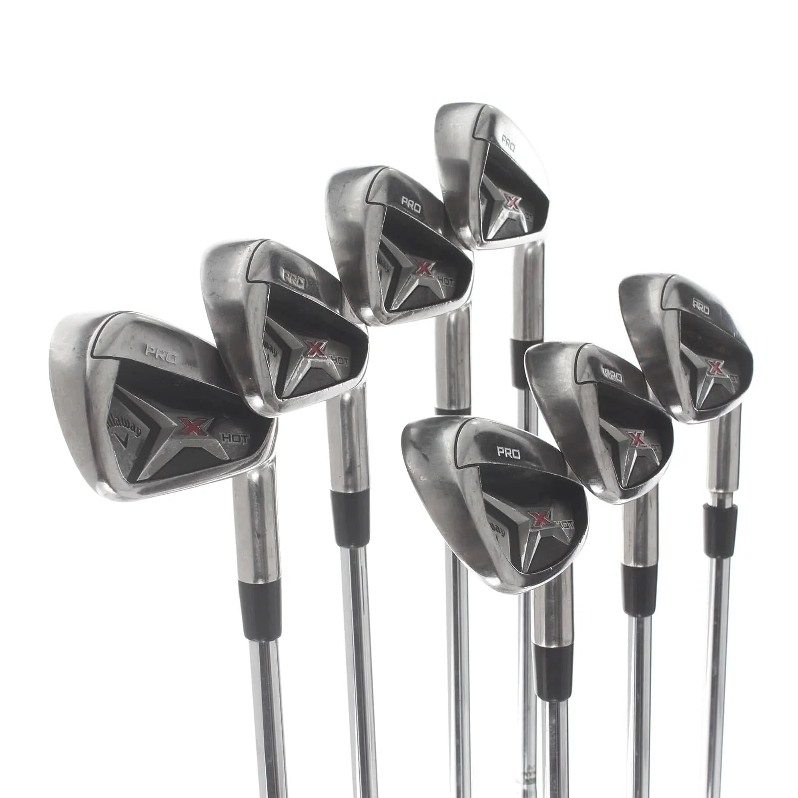 Callaway Pro Hot Steel Mens Right Hand Irons 4-PW Extra Stiff - Dynamic Gold - Image 2
