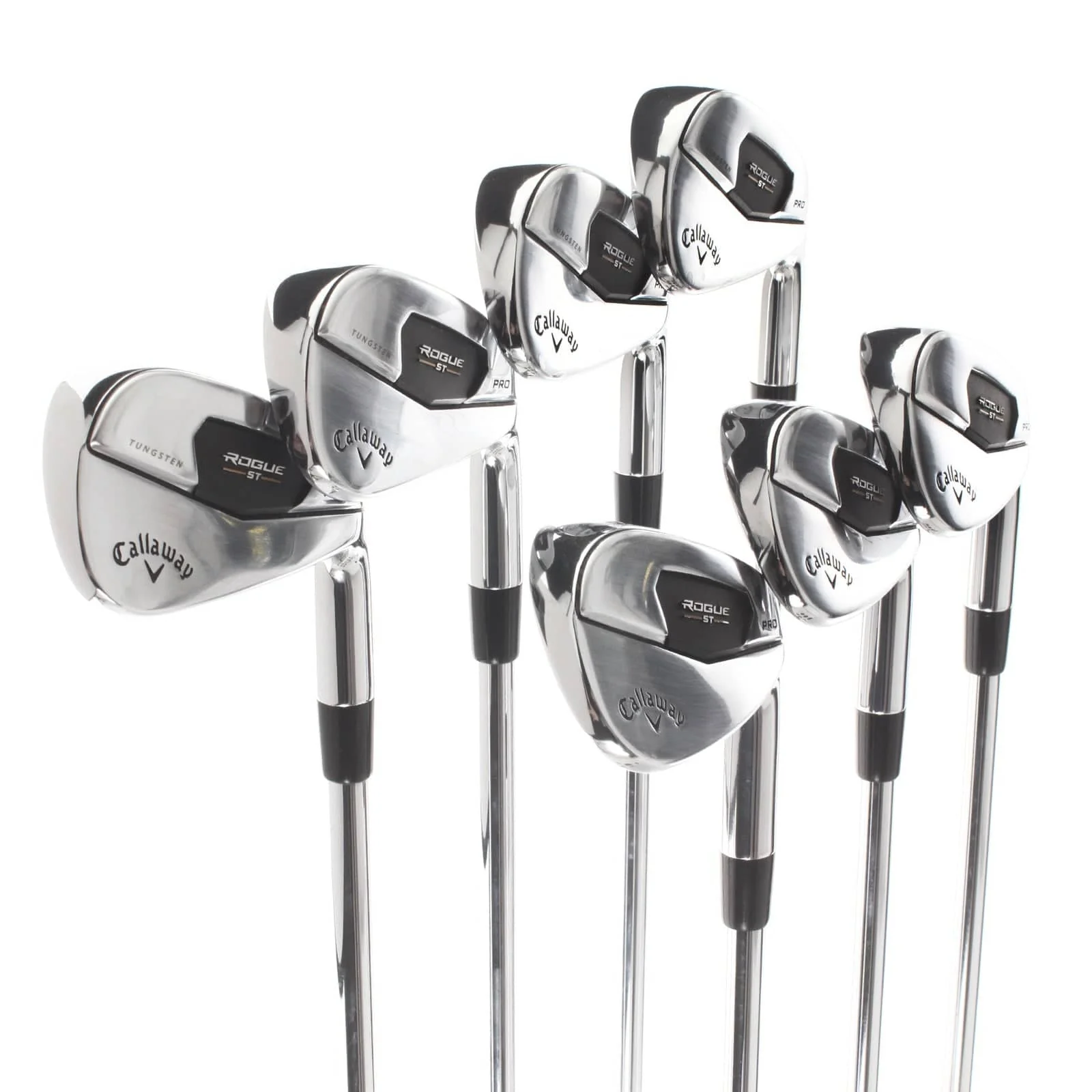Callaway Rogue ST Pro Steel Mens Right Hand Irons 4-PW Stiff - True Temper MPH 115 - Image 2