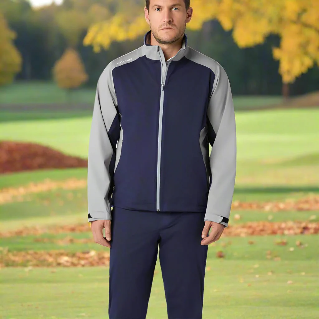 Callaway Stormlite III Waterproof Suit - Concrete/Caviar - Image 10