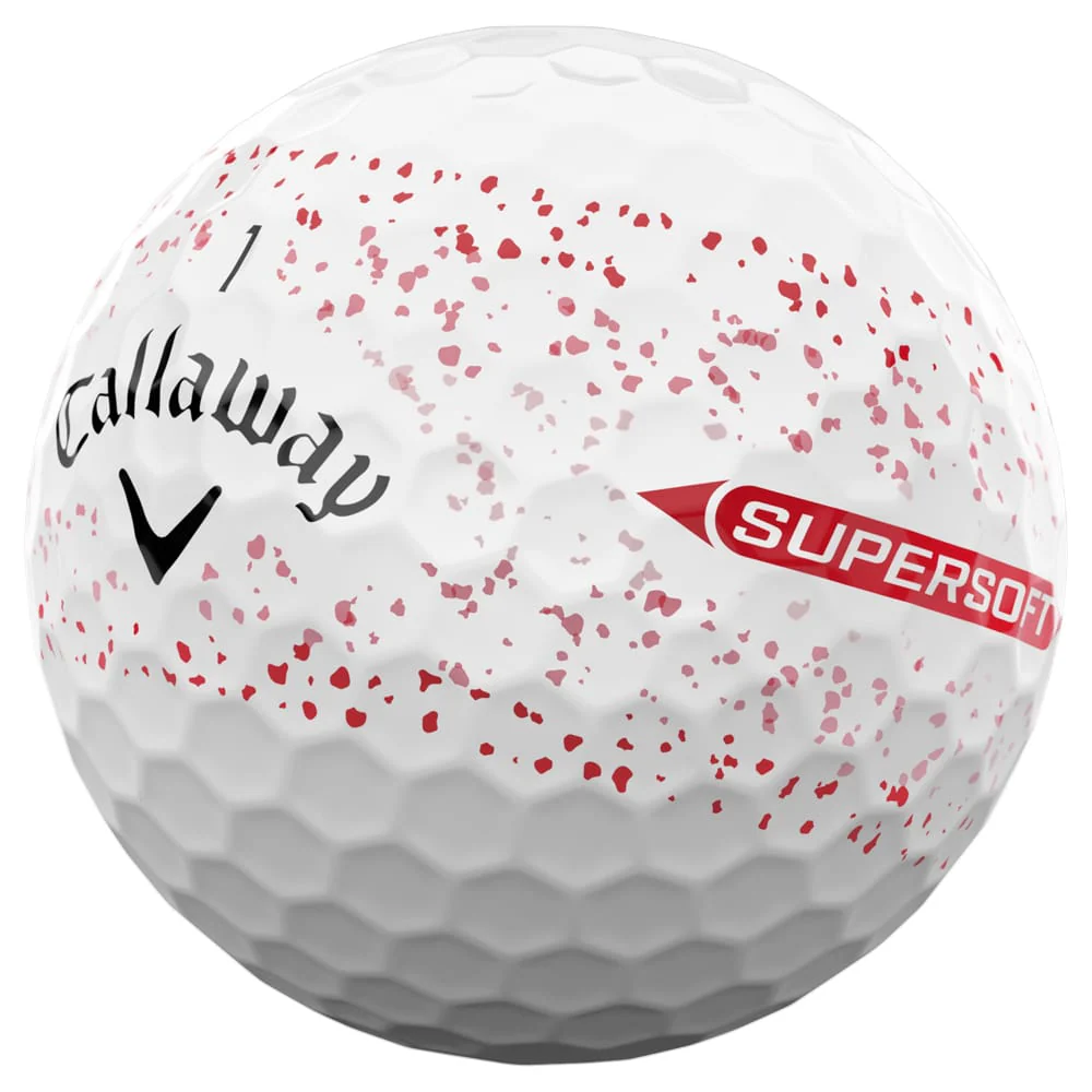 Callaway Supersoft Golf Balls - Red Splatter - 3 Sleeve - Image 3
