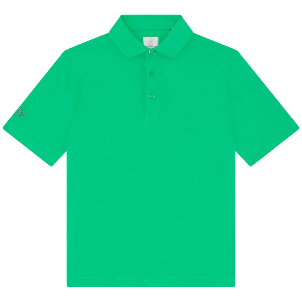 Callaway Youth Solid Polo Shirt - Holly Green