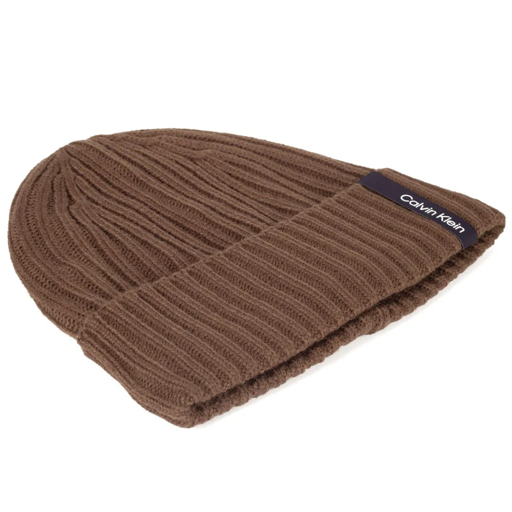 Calvin Klein Albon Ribbed Beanie - Cedar Brown - Image 5