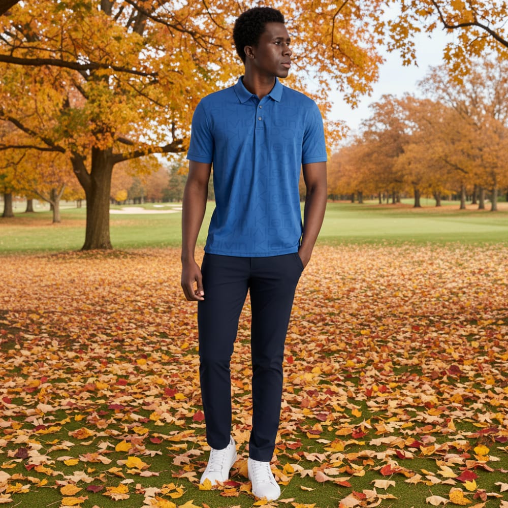 Calvin Klein Avondale Polo Shirt - Blue Hibiscus - Image 4