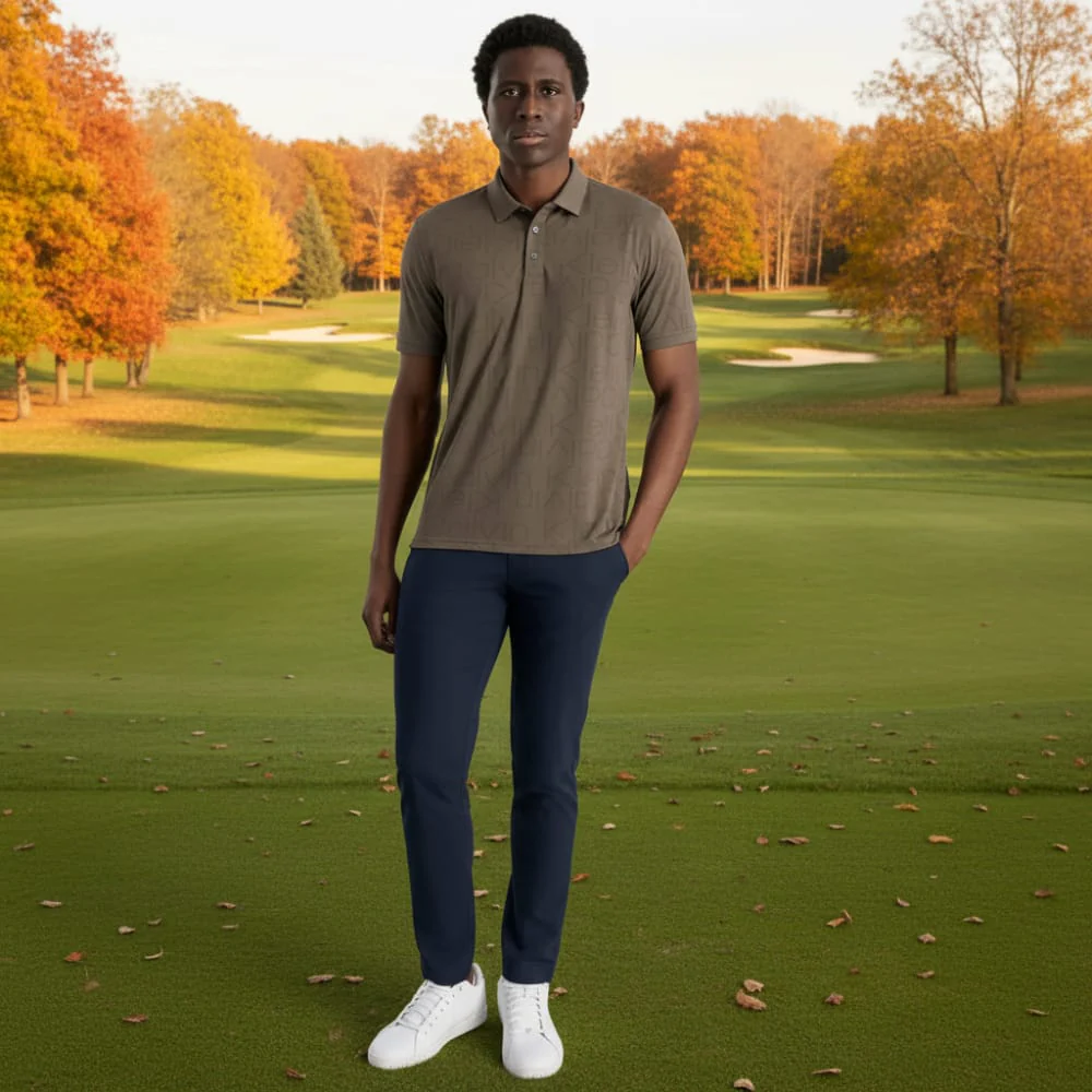 Calvin Klein Avondale Polo Shirt - Cedar Brown - Image 4