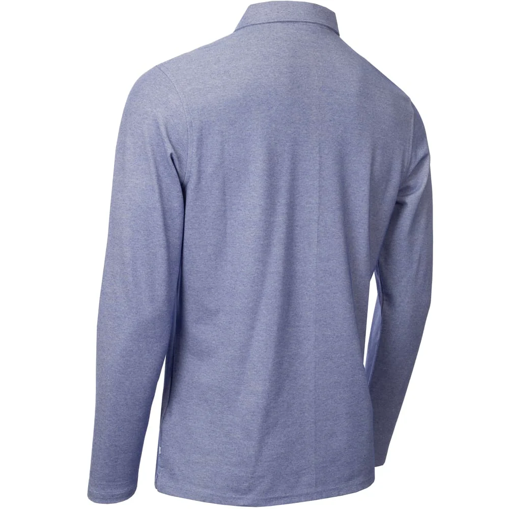 Calvin Klein Bayard Long Sleeve Polo Shirt - French Blue - Image 2