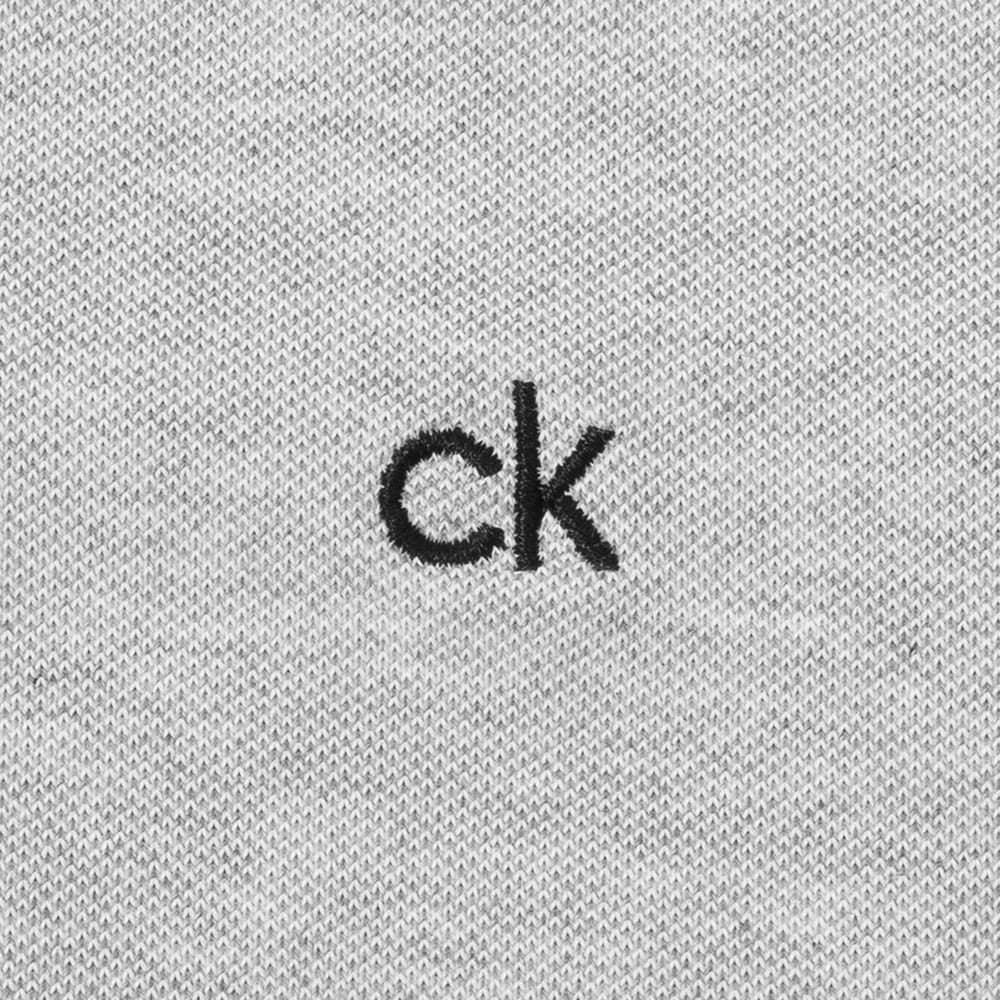 Calvin Klein Bayard Long Sleeve Polo Shirt - Silver Marl - Image 4