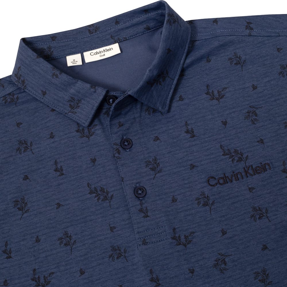 Calvin Klein Colton Printed Polo Shirt - Denim - Image 3