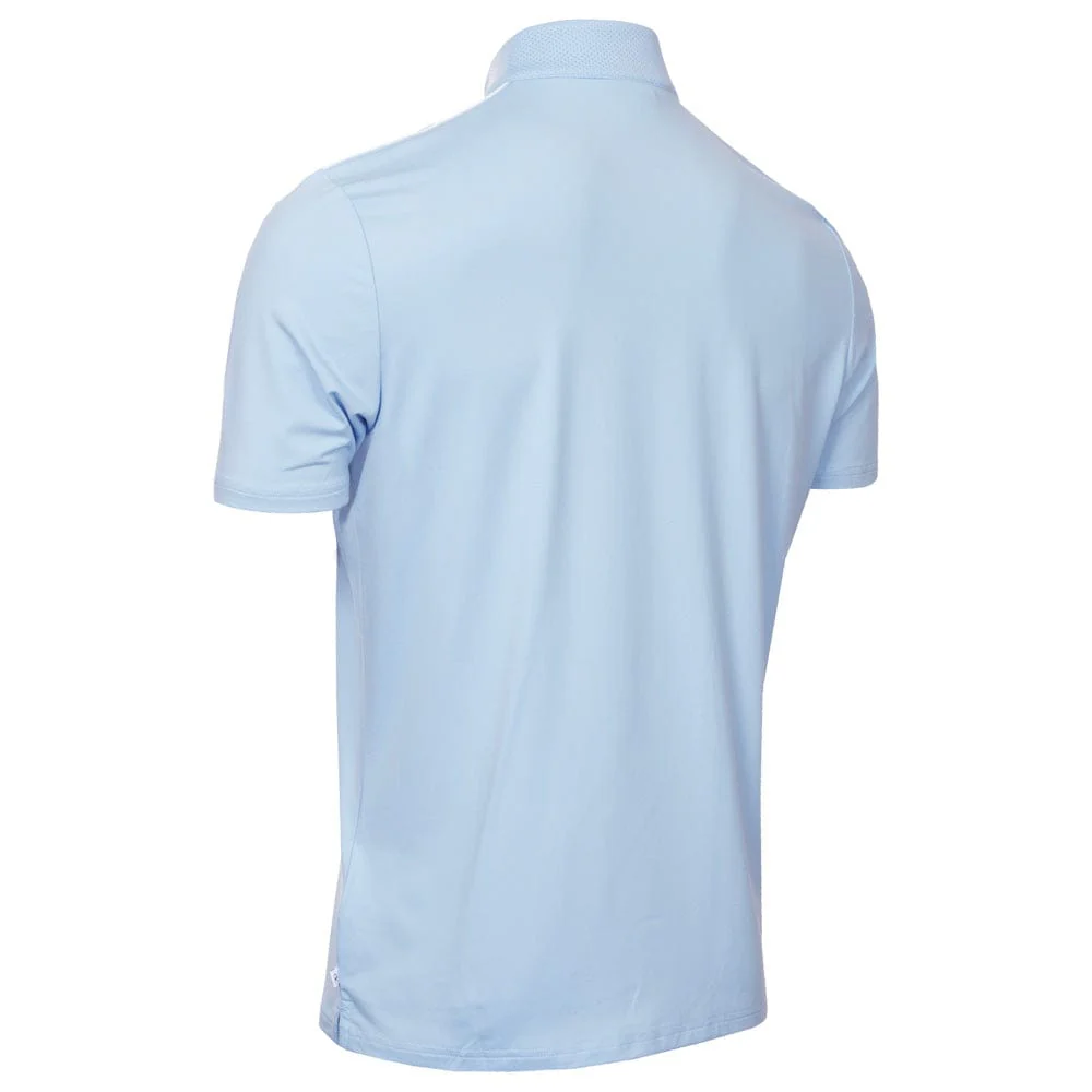 Calvin Klein Grange Mock Neck Polo Shirt- Bluebell - Image 2