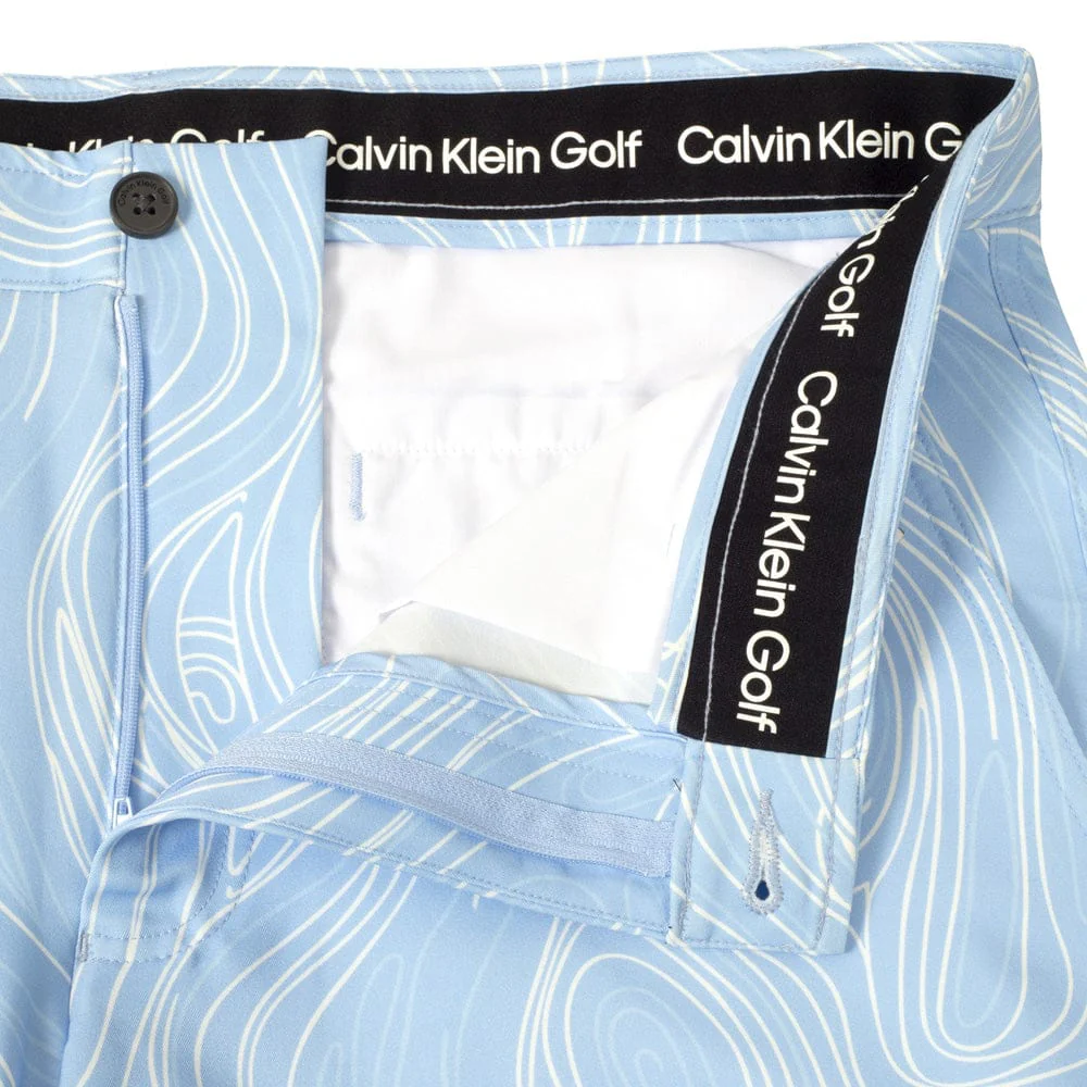 Calvin Klein Marble Print Bullet Shorts - Bluebell - Image 5