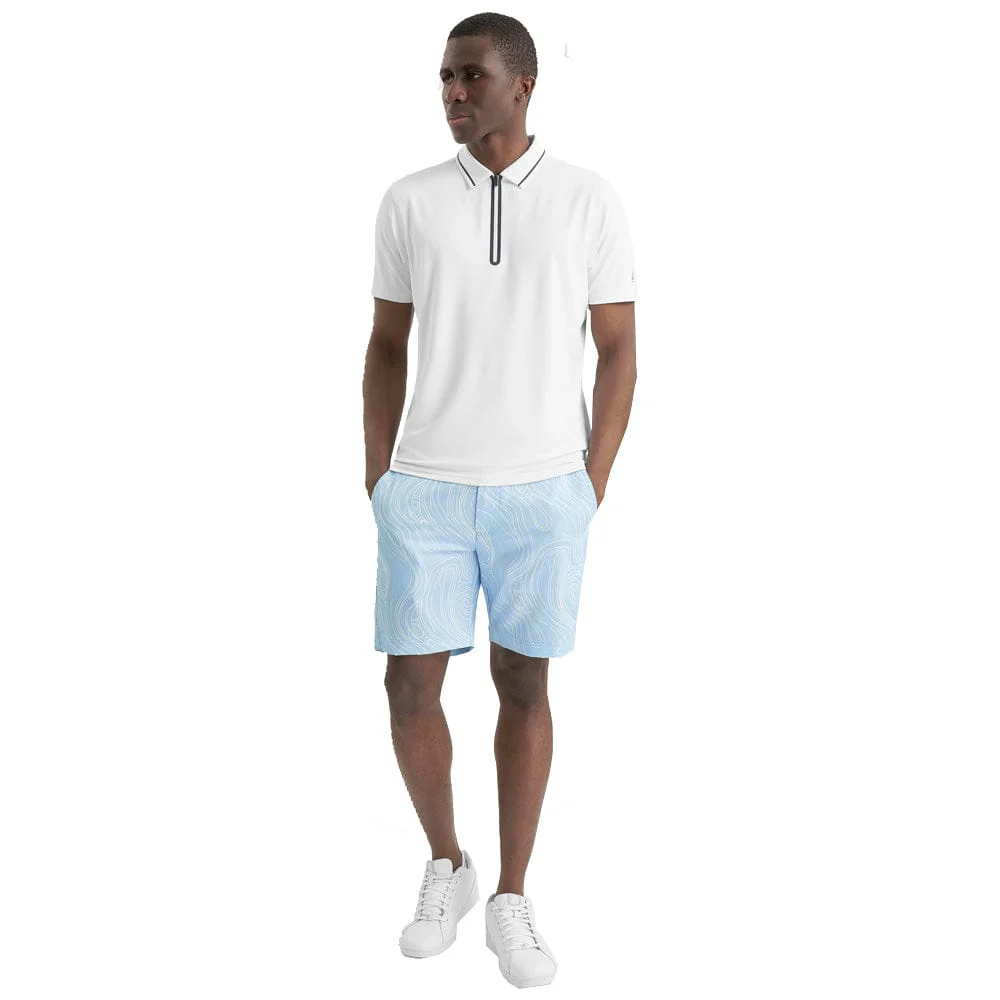 Calvin Klein Marble Print Bullet Shorts - Bluebell - Image 9