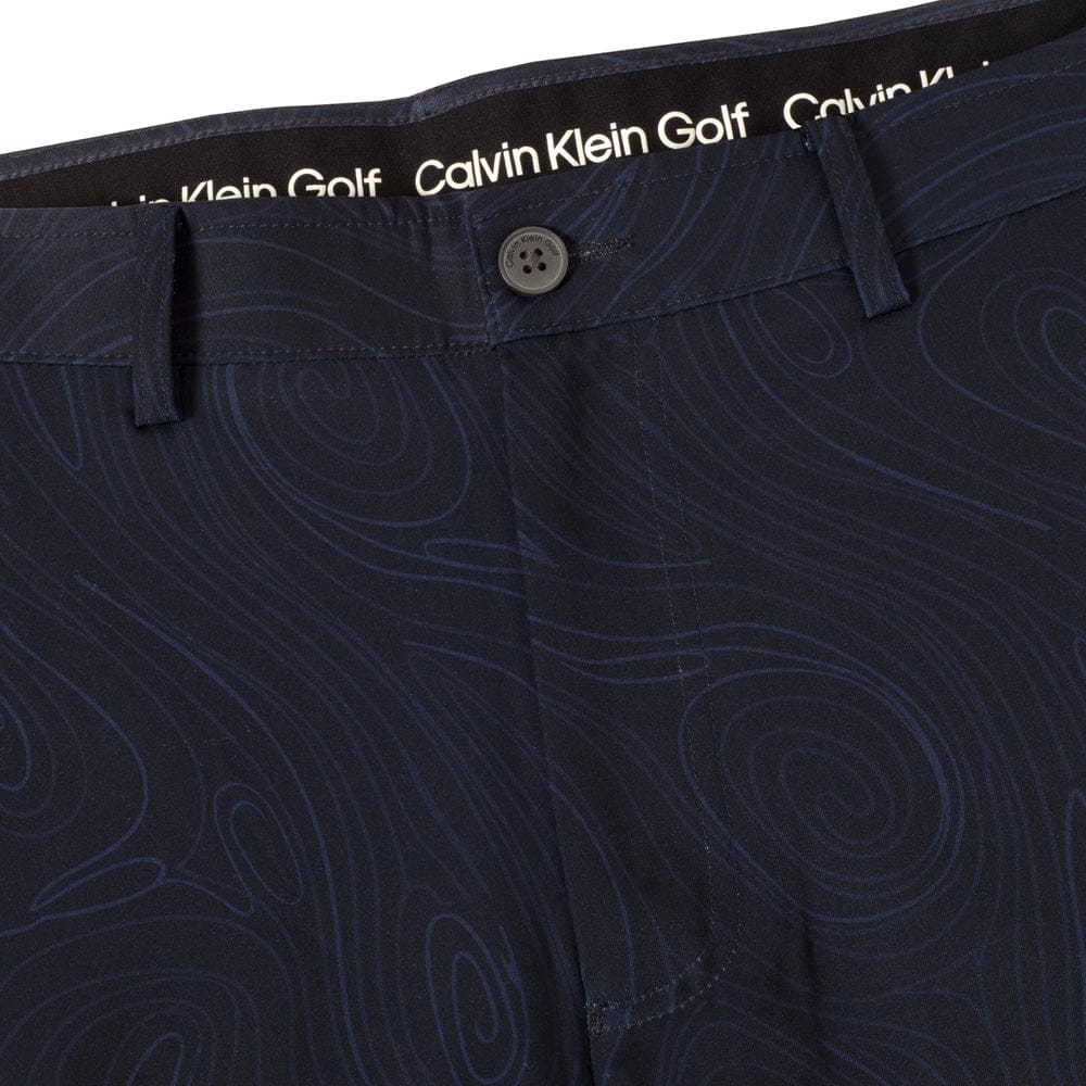Calvin Klein Marble Print Bullet Shorts - Navy - Image 5
