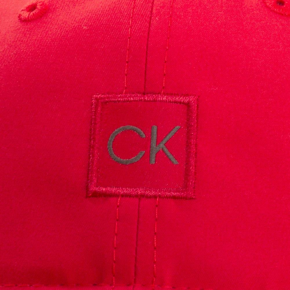 Calvin Klein Microfibre Baseball Cap - Red - Image 7