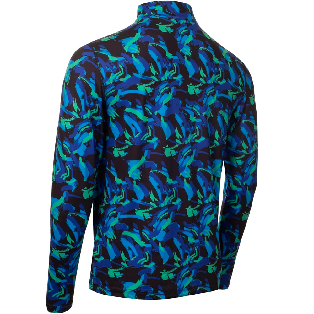 Calvin Klein Newport 1/2 Zip Pullover - Brushstroke Print - Image 2