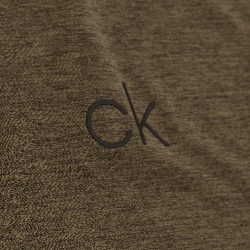 Calvin Klein Newport Half-Zip Sweater - Olive Green Marl - Image 6
