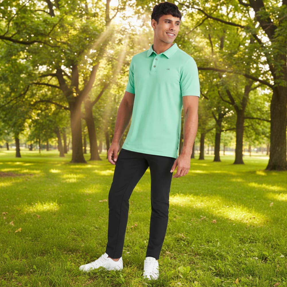 Calvin Klein Planet Polo Shirt - Green - Image 4