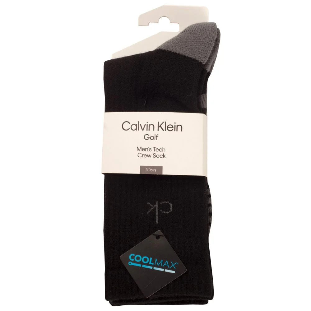 Calvin Klein Tech Crew Sock (3 Pack) - Black/Grey OSFM - Image 3