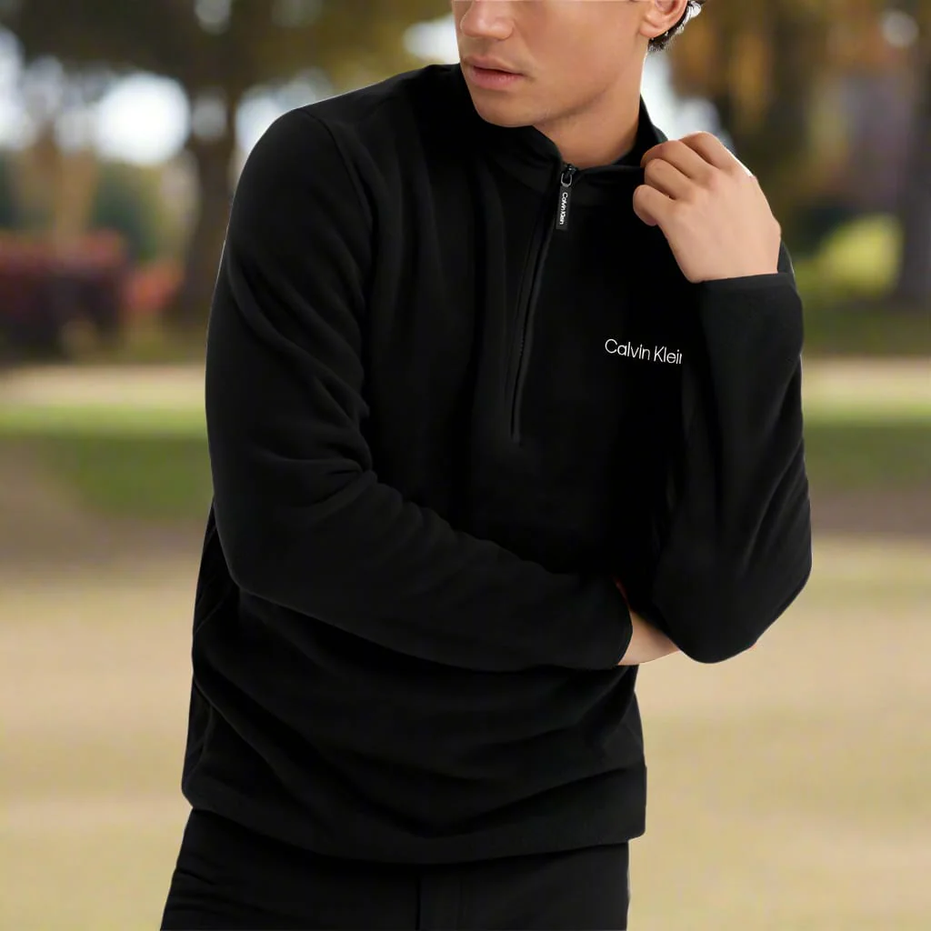 Calvin Klein Thompson 1/2 Zip Fleece - Black - Image 6