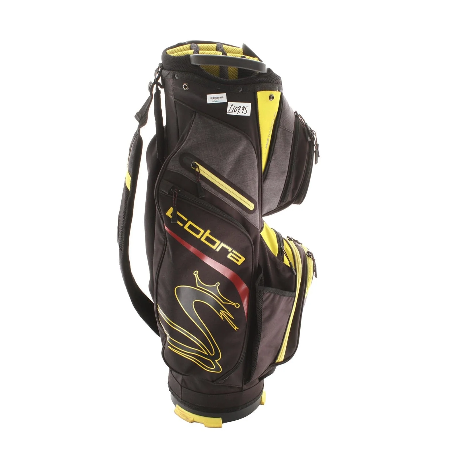 Cobra Cart Bag - Black/Yellow/Grey - Image 3