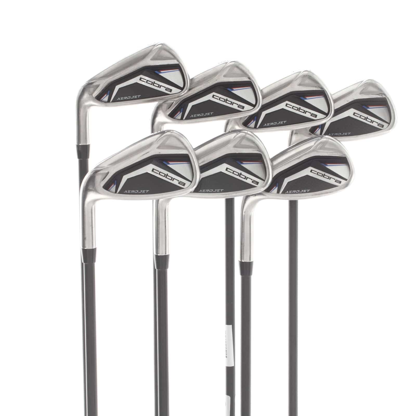 Cobra King Aerojet Graphite Mens Left Hand Irons 5-SW Regular - KBS PGI 75 R