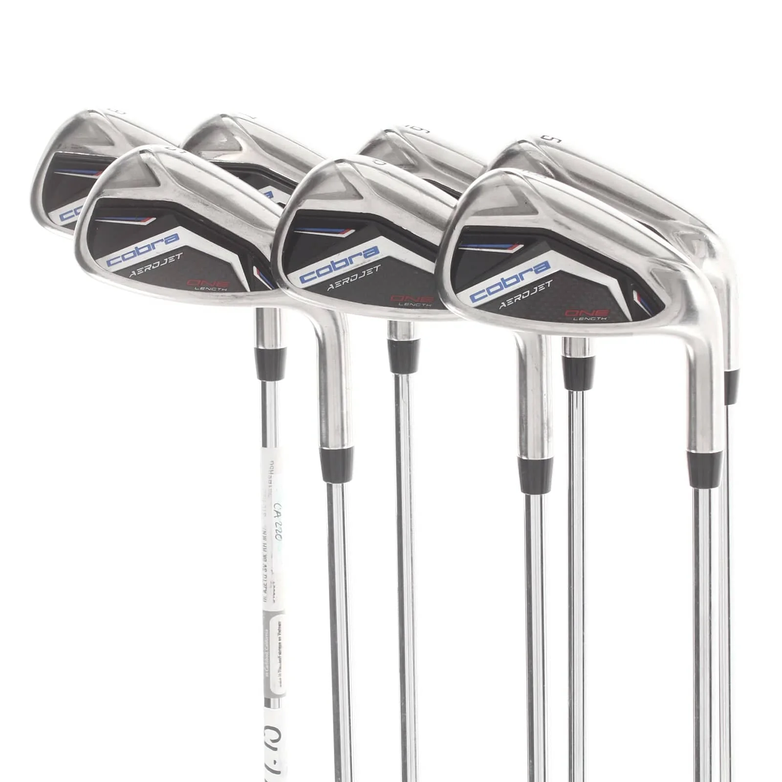 Cobra King Aerojet One Length Steel Mens Right Hand Irons 5-GW Regular - KBS Tour Light One Length