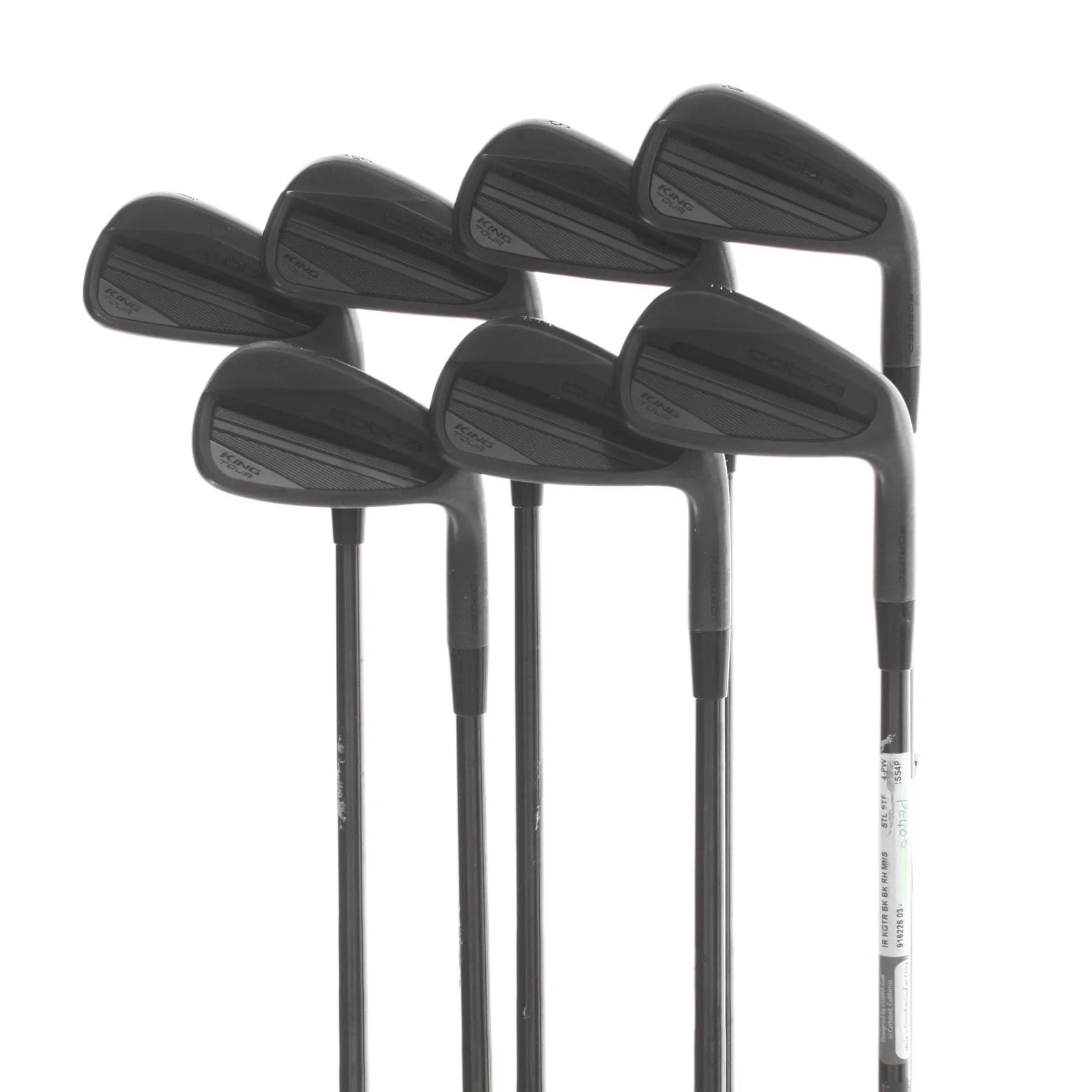 Cobra King Tour Black Steel Mens Right Hand Irons 4-PW Stiff - KBS $-Taper 120